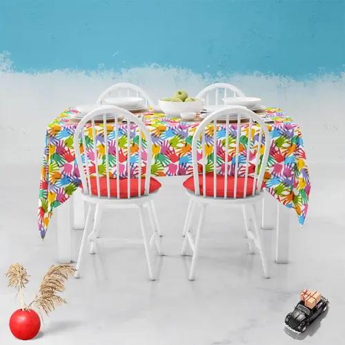 ArtzFolio Handprint | Table Cloth Cover for Dining & Center Table