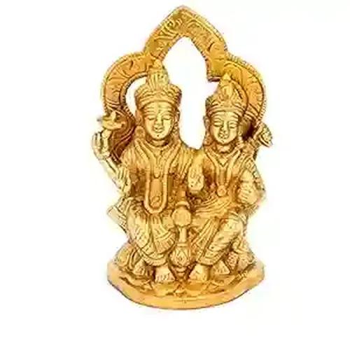 ALODIE- Brass Laxmi Narayan Idol, Lakshmi Narayan Murti, Lord Vishnu Idol for Home and Temple