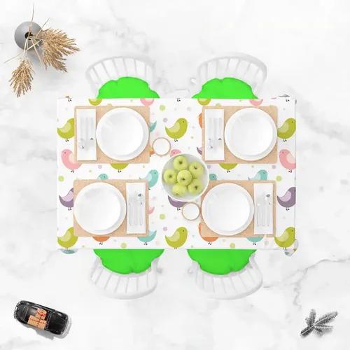 ArtzFolio Colorful Birds D1 | Table Cloth Cover for Dining & Center Table