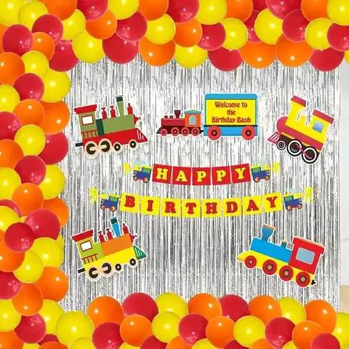 Untumble Train Theme Foil Curtain Arch Kit