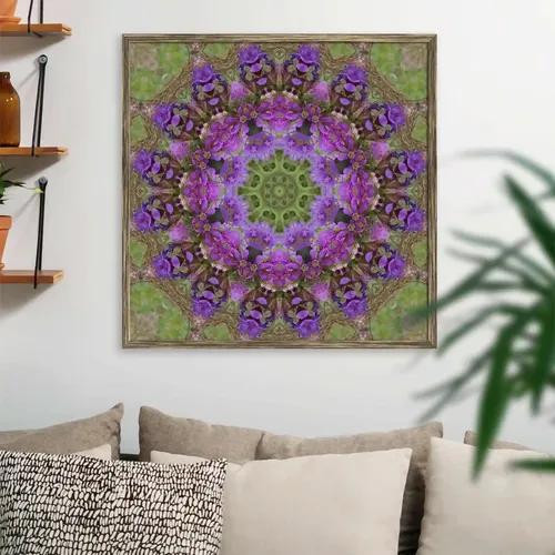 ArtzFolio Purple Floral Mandala D1 | Premium Canvas Painting for Bedroom & Living Room