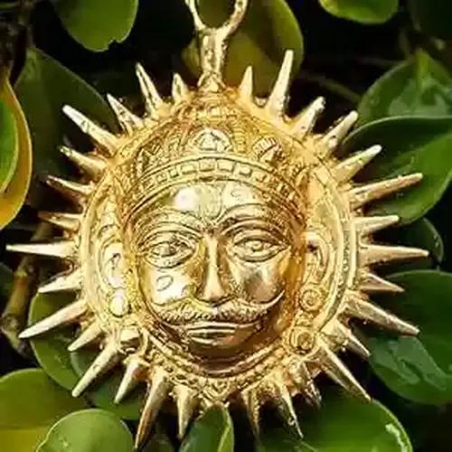 ALODIE - Brass Sun Wall Hanging - Brass Sun for Vastu - Brass God Idols - Handicraft Home Decore - Surya Dev Wall Hanging