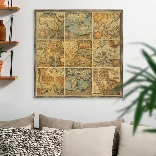 ArtzFolio Antique Maps | Premium Canvas Painting for Bedroom & Living Room