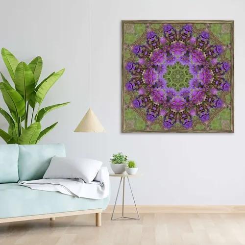 ArtzFolio Purple Floral Mandala D1 | Premium Canvas Painting for Bedroom & Living Room