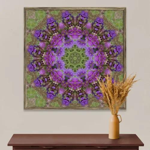 ArtzFolio Purple Floral Mandala D1 | Premium Canvas Painting for Bedroom & Living Room