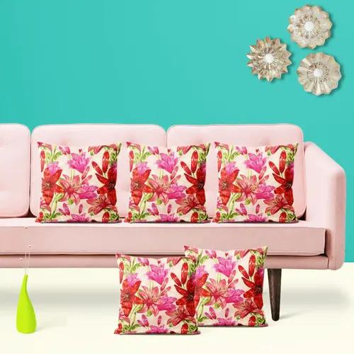 ArtzFolio Dots & Leaves | Decorative Cushion Cover for Bedroom & Living Room