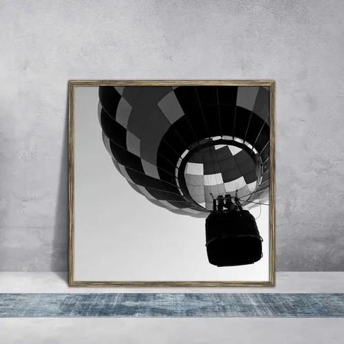 ArtzFolio Black & White Photo of Hot Air Balloon | Premium Canvas Painting for Bedroom & Living Room