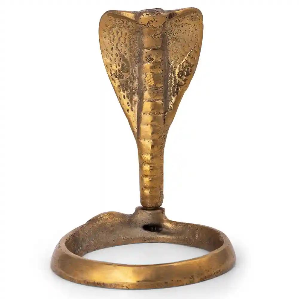 ALODIE Brass Naag for Shivling for Pooja - Serpent Adornments Snake for Shivling for Puja - Naag Designs for Shivling - Shive Snake for Shivling - Divine Symbolism Nag for Shivling (Height 11 cm)