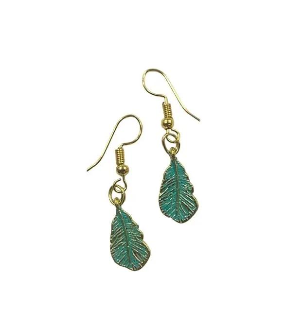 Leaf Shaped Earring Set