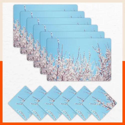 Polypropylene Table Mats & Coasters for Dining Table at Home (Alder - Set of 6)