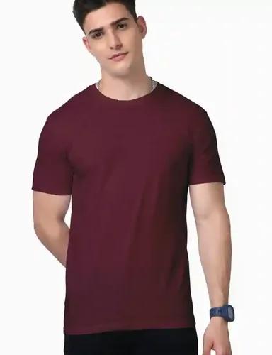 Everyday Essentials - Iconic Premium Supima Cotton - Plain Unisex straight fit T-shirt - Maroon - S