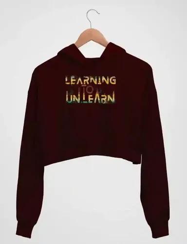 Learning to unlearn- Women's crop hoodie - XS