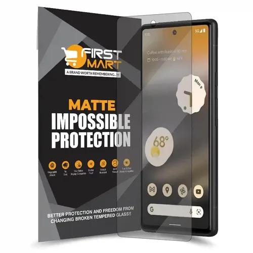 FIRST MART Screen Protector for Google Pixel 6A 5G - Impossible Fiber Case Friendly Screen Protection & Installation Kit (Matte)