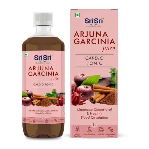 Sri Sri Tattva Arjuna Garcinia Juice - Cardio Tonic | Maintains Cholesterol & Healthy Blood Circulation | 1 L