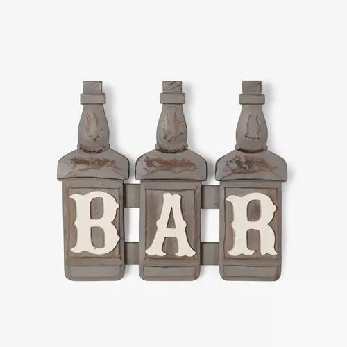 CASA DECOR Beer Bottle Wall Art Wall Art Hanging for Bar Restaurant Kitchen Dining Area Wall Decor Decorative Wall Hanging Wooden Art Decoration item for Living Room & Home Decor