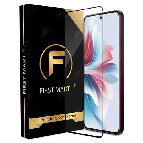 FIRST MART Premium Tempered Glass for Oppo F25 Pro 5G with Edge to Edge Coverage and Easy Installation Kit, Pack of 1