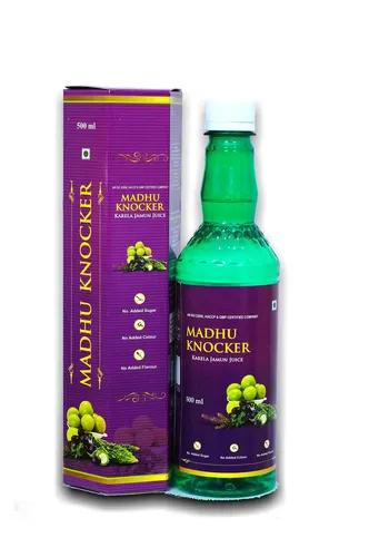 ALOGOD Madhuknocker Karela Jamun Juice No Added Sugar | No Added Colour | No Added Flavor | Herbal Juice | Size : 500 ML