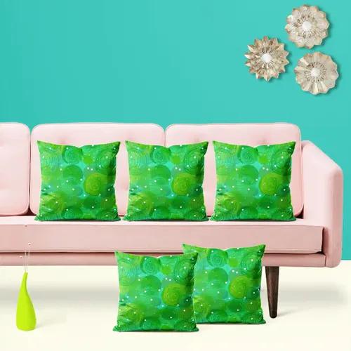 ArtzFolio Green Bubble | Decorative Cushion Cover for Bedroom & Living Room