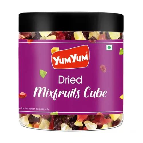 YUM YUM Mixed Berries Dried Fruits 200g Value Pack - Cranberries, Strawberries,Kiwi, Dry Mango, Pine Apple, Pomelo- Healthy Diet Snack for kids and adults