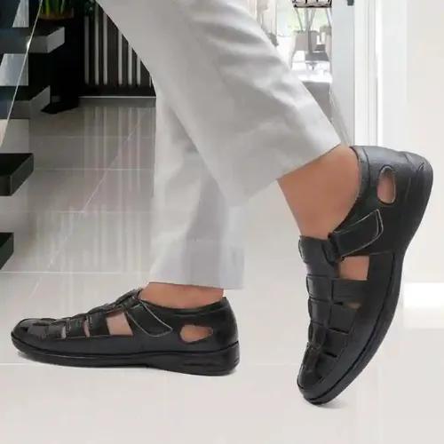 WUGO::Latest Fabulous Men Sandals|Roman Sandals/Outdoor Sandal For Men's & Boys-102-Sandal-BLK-7-41 Euro