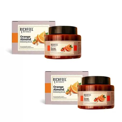 Richfeel Orange Almond Exfoliating Scrub 100G Pack of 2