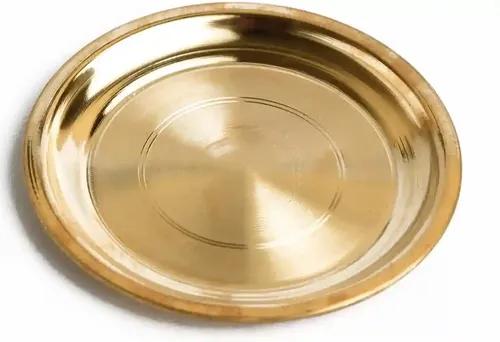 Alodie- Brass Special Puja Plate | Pital Thali Set | Brass Pooja Plate | Pital Ki Thali | Pital Plates for Pooja, Home and Kitchen