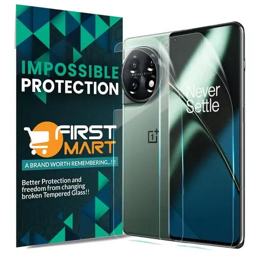 FIRST MART Screen Protector for Oneplus 11 5G - Edge to Edge Front and Back 4 Layer Ultra Thin Unbreakable Membrane - Case Friendly Screen Coverage & Installation Kit (Crystal Clear)