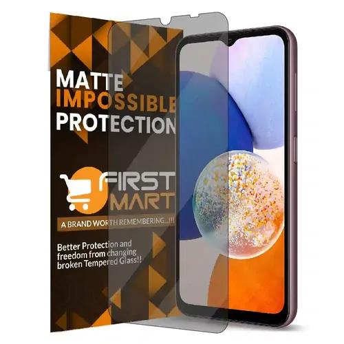 FIRST MART Screen Protector for Samsung Galaxy A14 5G, Samsung M14 5G and Samsung F14 5G - Impossible Fiber Case Friendly Screen Protection & Installation Kit (Matte)