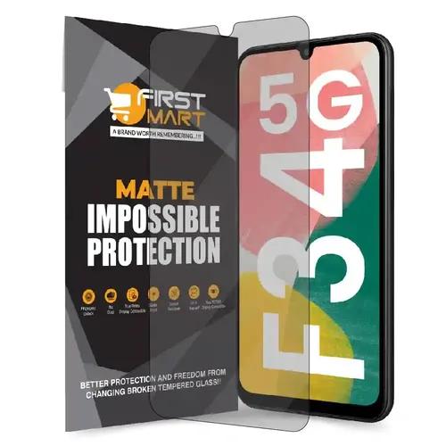 FIRST MART Screen Protector for Samsung Galaxy F34 5G, Samsung A34 5G and Samsung M34 5G - Impossible Fiber Case Friendly Screen Protection & Installation Kit (Matte)