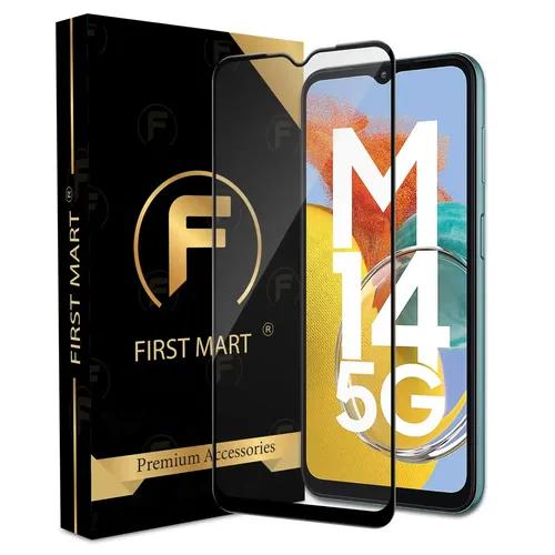 FIRST MART Premium Tempered Glass for Samsung Galaxy M14 5G / Samsung A14 5G / Samsung F14 5G with Edge to Edge Coverage and Easy Installation Kit, Pack of 1