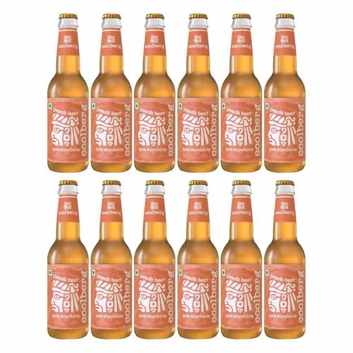 Coolberg Peach Non Alcoholic Beer 330ml Glass Bottle - Pack of 12 (330ml x 12)