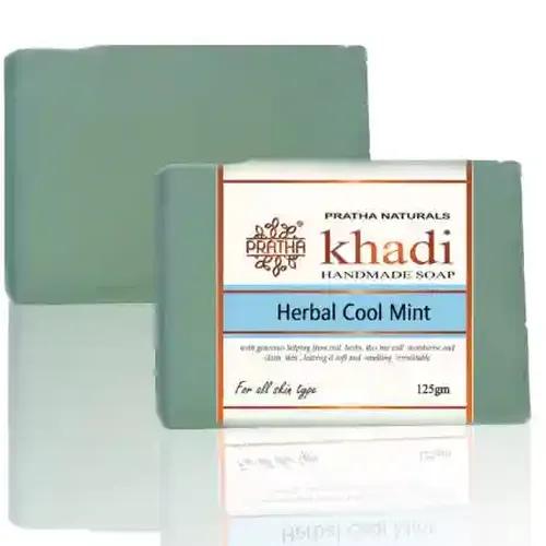 Khadi Herbal Cool Mint Handmade Soap (Pack of 8)