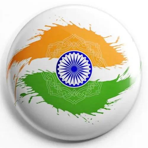 India Flag Badges | National Flag Badges | India Republic Day Badges | Pin Button Badges | Independence Day Batches (Design 2, Pack of 5)