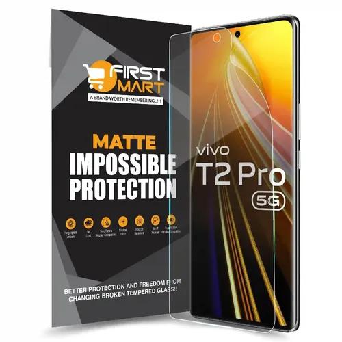 FIRST MART Screen Protector for Vivo T2 Pro 5G - Nano Fiber Unbreakable Membrane Case Friendly Full Edge to Edge Screen Coverage & Installation Kit (Matte)