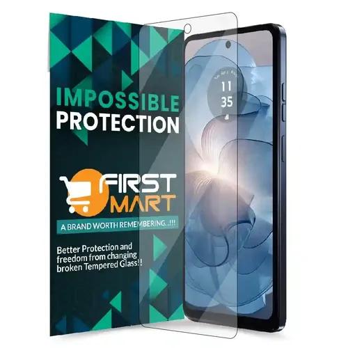 FIRST MART Screen Protector for Motorola G24 Power 5G - Impossible Fiber Case Friendly Screen Protection & Installation Kit (Crystal Clear)