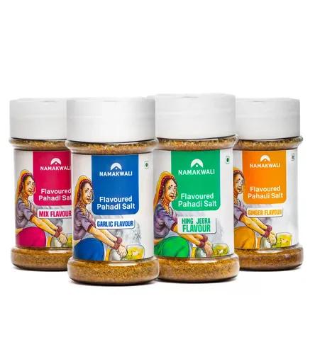 Namakwali Flavoured Pahadi Salt Hand Grounded On Silbatta (4 Flavours), 260 Gram | Seen on Shark Tank India