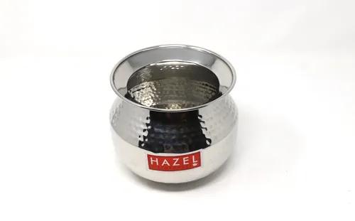 HAZEL Water Storage Hammer tone Stainless Steel Lota Container (1.6 Ltr), Silver