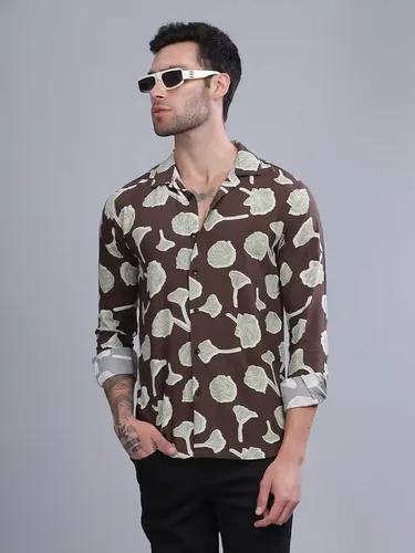 Brown Poppy Rayon Shirt - M (38)