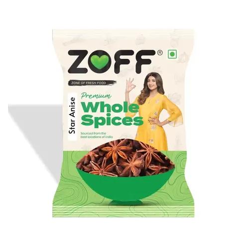 Zoff Star Anise Whole | Premium Star Anise | Net Weight 100g